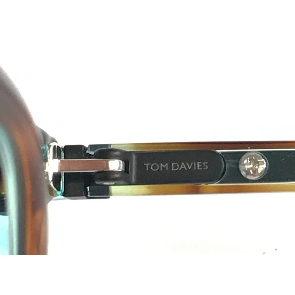 Tom Davies Eyeglasses Frames TD749 Col. 1596 Brown Tortoise on Blue 51-18-140
